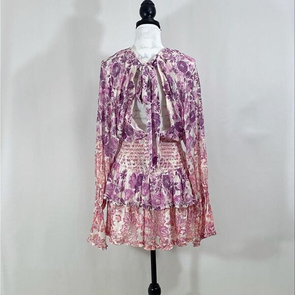 HEMANT & NANDITA Floral Ruffle Minidress size M - Picture 10 of 13